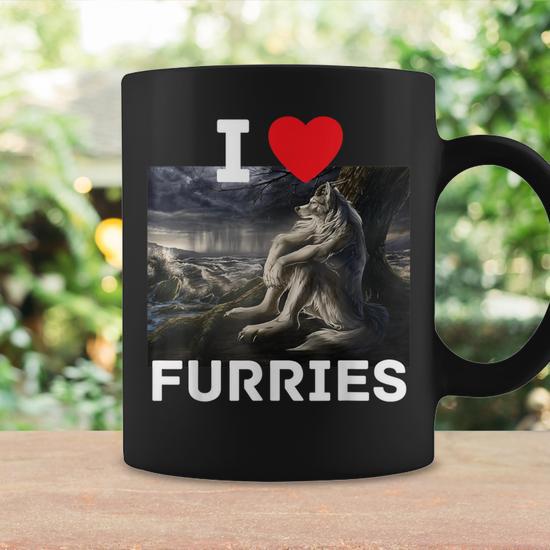 I Heart Werewolfs Cringe Werewolf Wolf Meme Coffee Mug | Mazezy