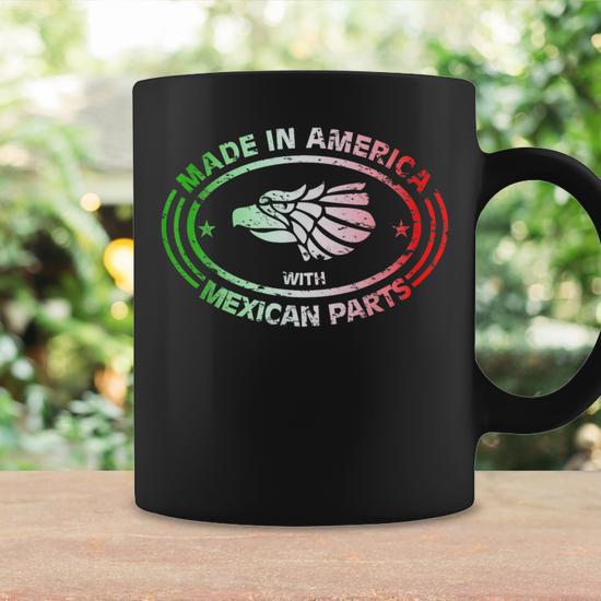 Made In America With Mexican Parts American Pride Coffee Mug - Monsterry