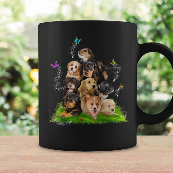 Puppy Lover Lots Of Puppies Cute Puppy Dog Lover Dog Coffee Mug Monsterry