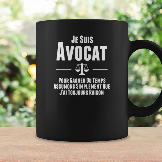 Tasse Céramique Drôle "Attention Fou Avocat" - Rétro Émail - Idée Cadeau