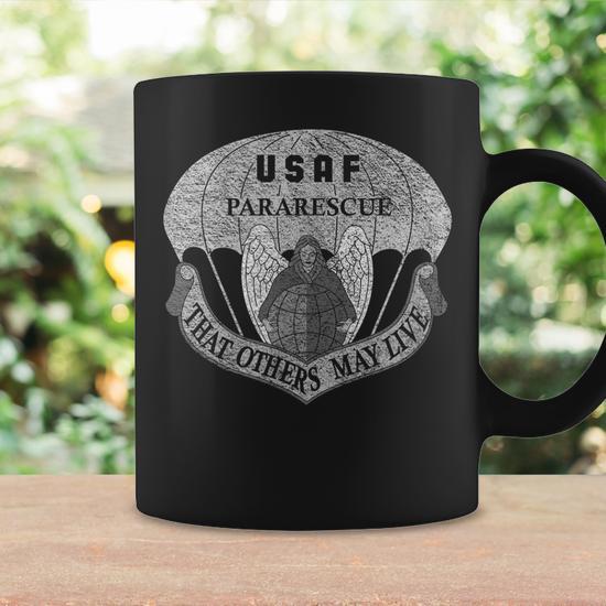 Us Air Force Usaf Pararescue Pj Rescue Medic Recovery Coffee Mug - Monsterry