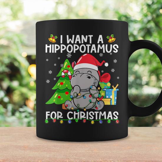 CafePress Hippopotamus For Christmas Mug - 11 Oz Ceramic Coffee Mug, Dishwasher & Microwave Safe, Funny Holiday Gift - View #7