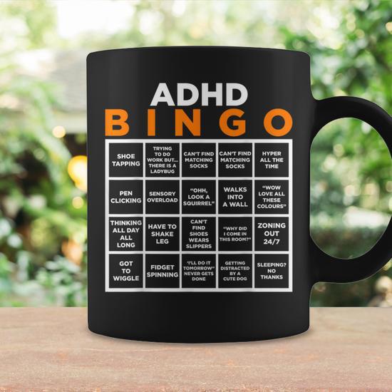 World Mental Health Awareness Day Adhd Bingo Coffee Mug - Monsterry