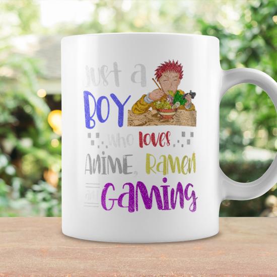Just A Boy Who Loves Anime Ramen And Gaming Gamer Anime Coffee Mug -  Monsterry