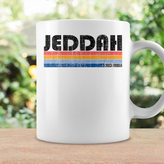 Vintage 70S 80S Style Jeddah Saudi Arabia Coffee Mug - Monsterry
