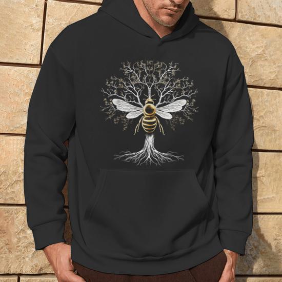 Arbre A Abeilles Motif Graphique Abeille Sweat a capuche Cadeauxyz