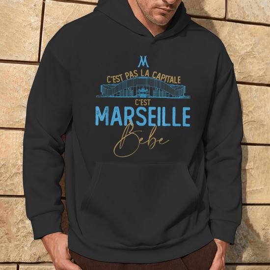 Sweat à Capuche C'est Marseille Bébé - Cadeau Parfait Pour Supporters Marseillais OM