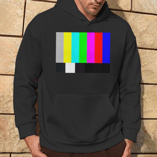 Color Bar Tv Test Pattern Hoodie - Monsterry