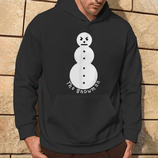 Features An Angry Snowman Says The Snowman Hoodie Monsterry