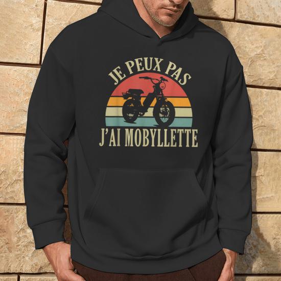 Sweat à Capuche Motard Père Noël - Humour Moto, Cadeau Drôle Pour Les Fêtes