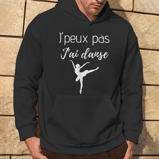 Sweat à Capuche 'J’peux Pas J’ai Danse' – Motif Danseuse Ballerine, Coupe Classique, 241g - 9