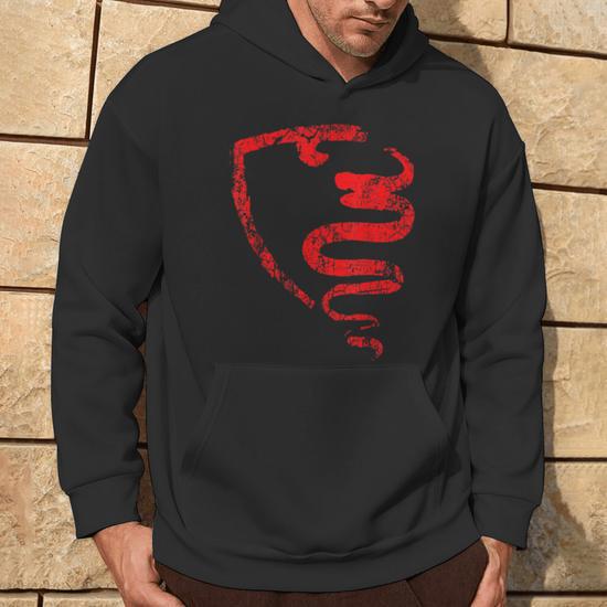 Sweat Capuche Alfa Romeo Grunge - Coton/Polyester - Style Automobile