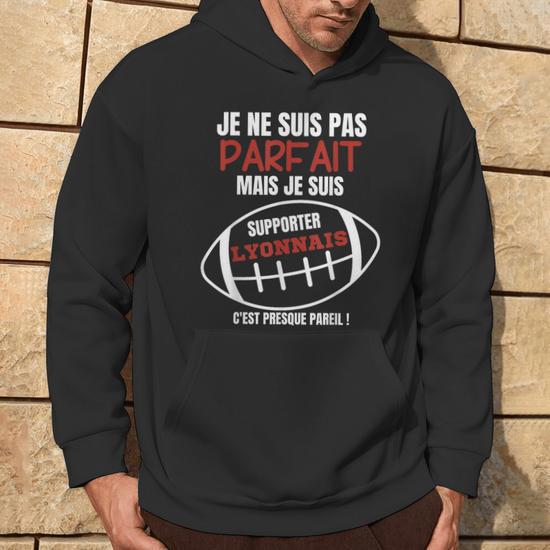 Sweat à Capuche Humour Rugby Montauban - Marque Ici C'est Sapiac - Cadeau Fan - Coupe Classique, 241 G - 4