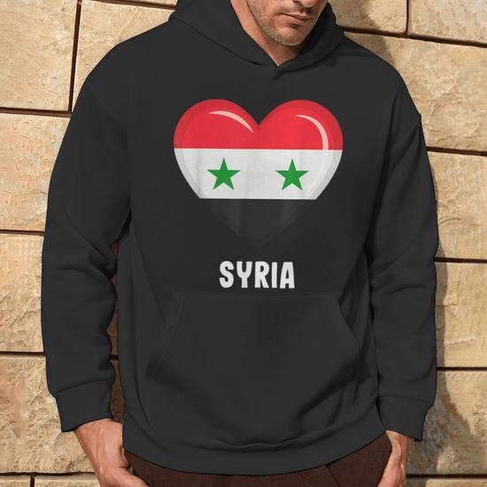 Sweat à Capuche Free Syria Eagle 2025 - Vêtements Identité Visuelle Syrie - Coupe Classique 241 G