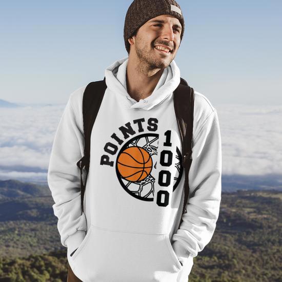 1000 Points Basketball Scorer High School Basketball Boys Hoodie Monsterry