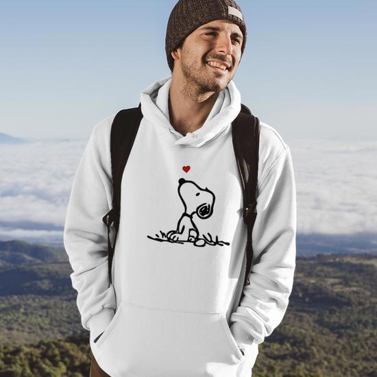 Sweat à Capuche Snoopy Peace - Gris - Taille S - Occasion
