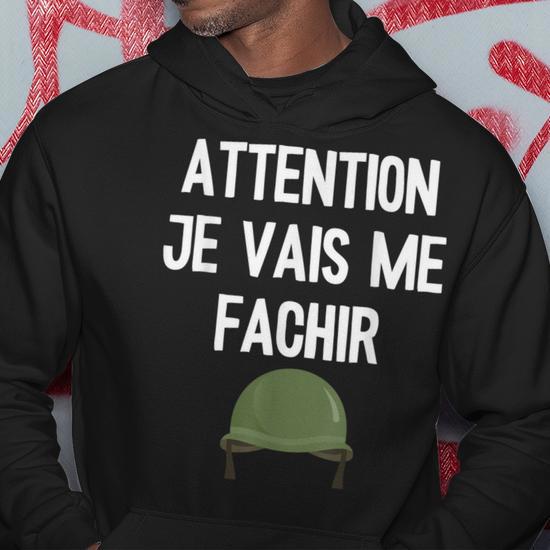 Sweatshirt "Attention Je Vais Me Fâcher !" - Inspiré De La 7ème Compagnie - Coupe Classique - Cadeau Humoristique Fan De Films Français - 2