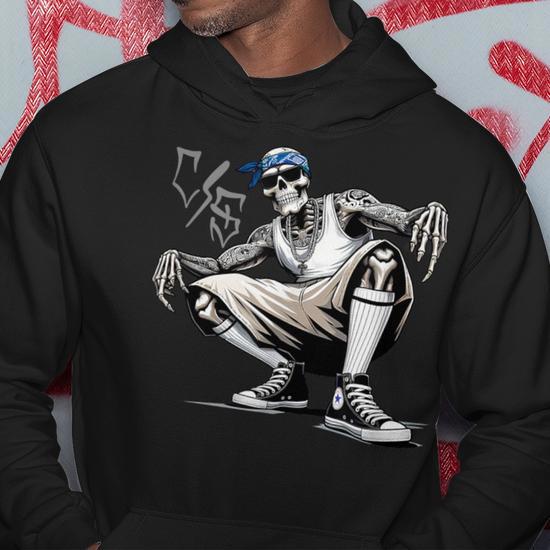 Cholo Chicano Homie Cool Mexican Gangster Skeleton Con Safos Hoodie Mazezy