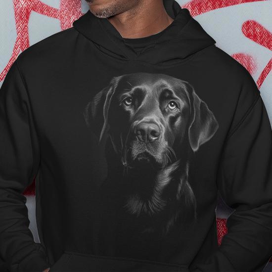 Black labrador hoodie sale