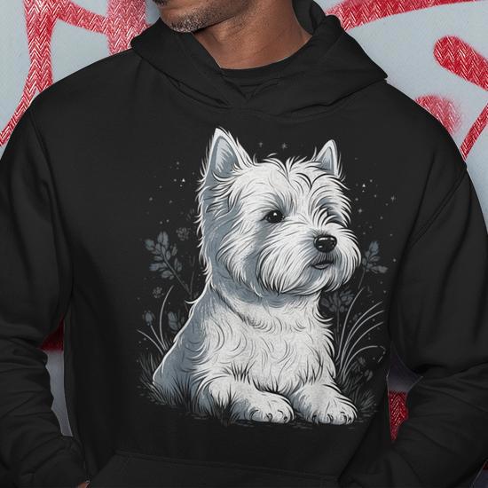 Cute Westie Dog On West Highland White Terrier Lover Hoodie Seseable CA