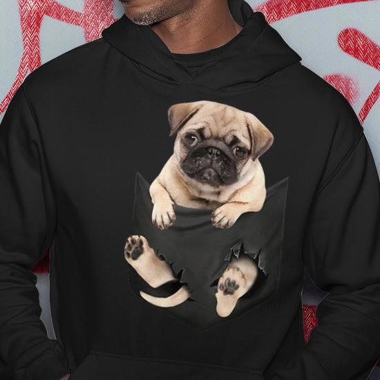 Dog Lovers Pug In Pocket Dog Pug Hoodie Monsterry