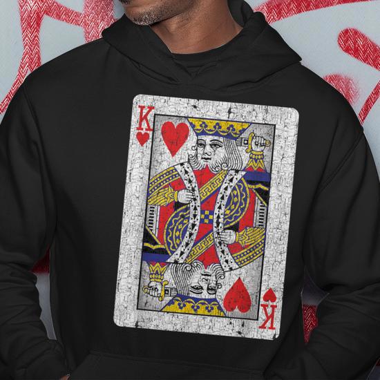 King Of Hearts Card Poker Bridge Player Costume Hoodie Monsterry