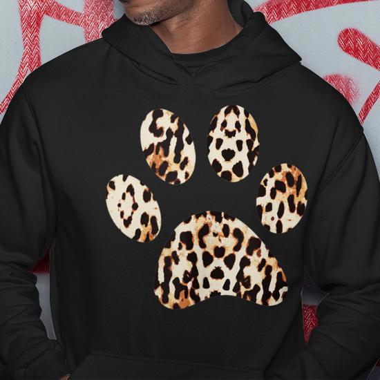 Monsterry Leopard Cheetah Paw Print Hoodie