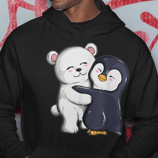 Lindo Oso Polar Pinguino Abrazos Abrazos Pinguinos Osos Sudadera Regaloses