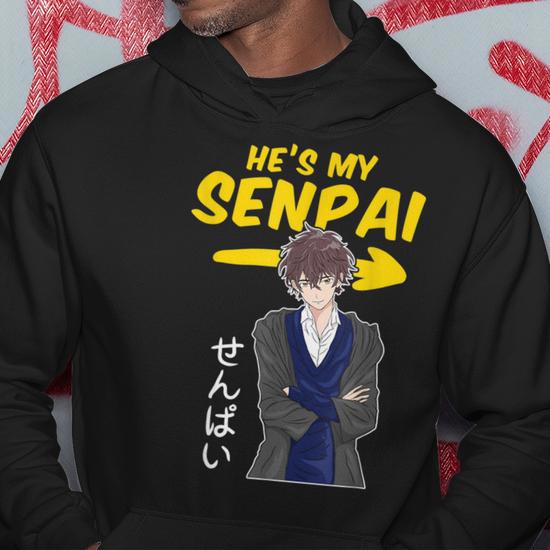 Matching Couples Anime Senpai Notice Me Senpai Hoodie Monsterry