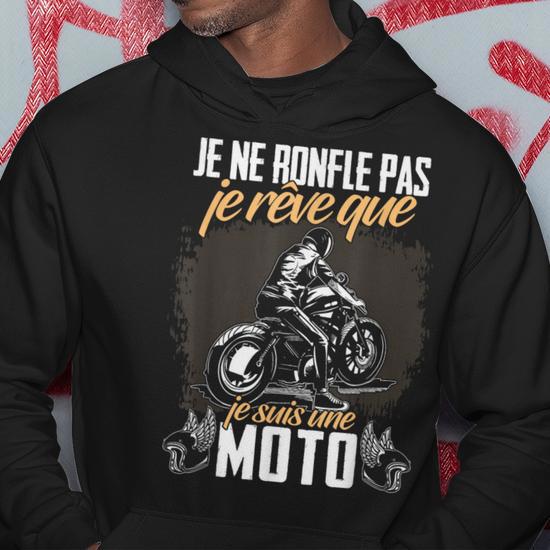 Sweat à Capuche Motard Homme – Cadeau Moto – Style Motorcycle – Confort Et Attitude !