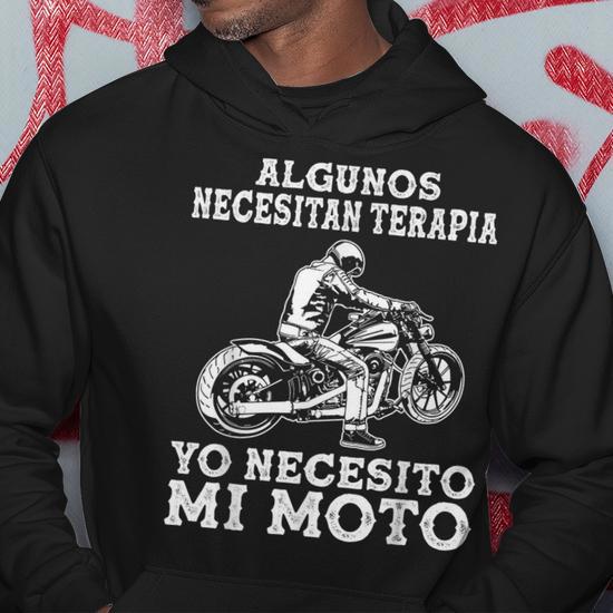 Sudadera Con Capucha De Motero - Diseño Humorístico "Algunos Necesitan Terapia Yo Necesito Mi Moto", Regalo Para Amantes De Las Motos