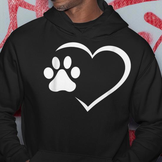 Paw Heart Pet Lover Hoodie Monsterry