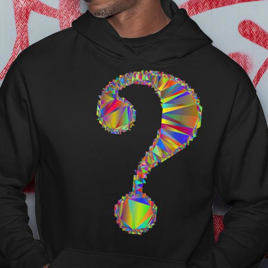 Sweat à Capuche Unisexe - Motif « Les Trois Points D'interrogation » - Spreadshirt - Neuf Sans étiquettes