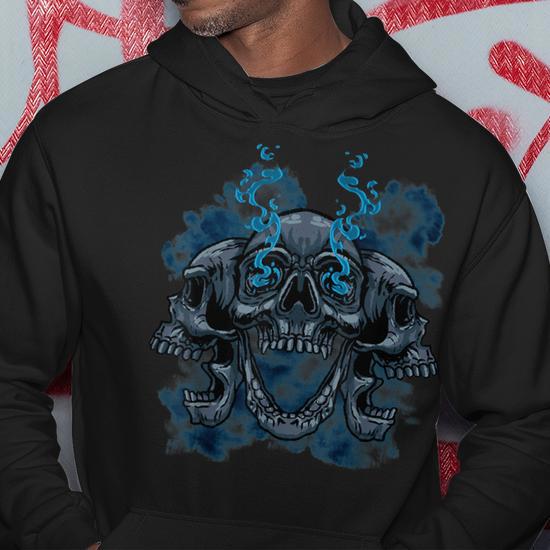 Skull Skeleton Dead Head Bones Death Cool Skulls Idea Hoodie Monsterry