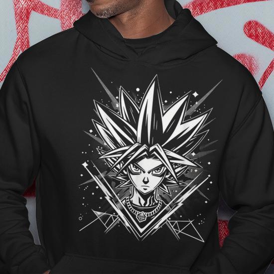 yugioh card hoodie YoungLA Men's 5008 Yu-Gi-Oh! Hoodies Kaiba's Blue Eyes, XLarge main image 0