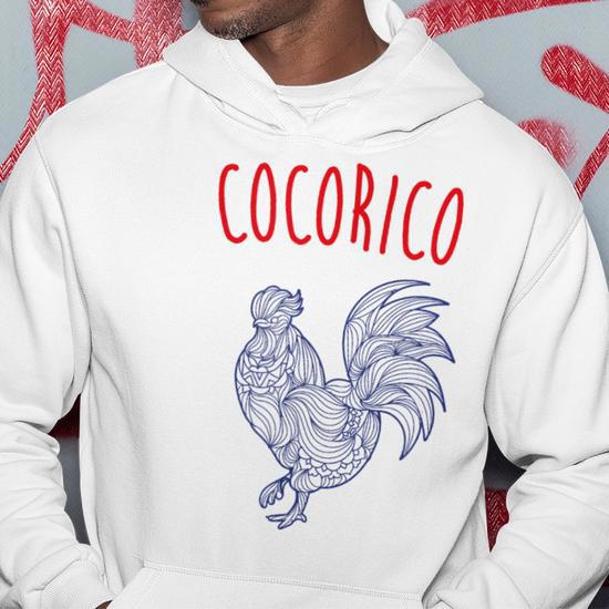 Sweat à Capuche "Cocorico" - Design Patriotique Français - Coupe Classique 241g