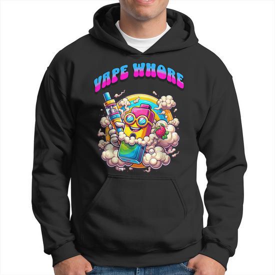 Vape Whore Joke Vaping Present Offensive Ecig Meme Hoodie - Thegiftio