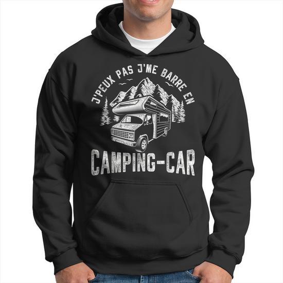 Sweat à Capuche "Je Peux Pas J'me Barre Un Camping-car" - Pour Campeuse, Style Décontracté - 8