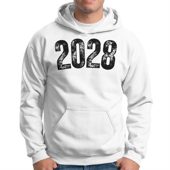 Vintage Senior 2028 Class Of 2028 First Day Of School 2028 Hoodie 