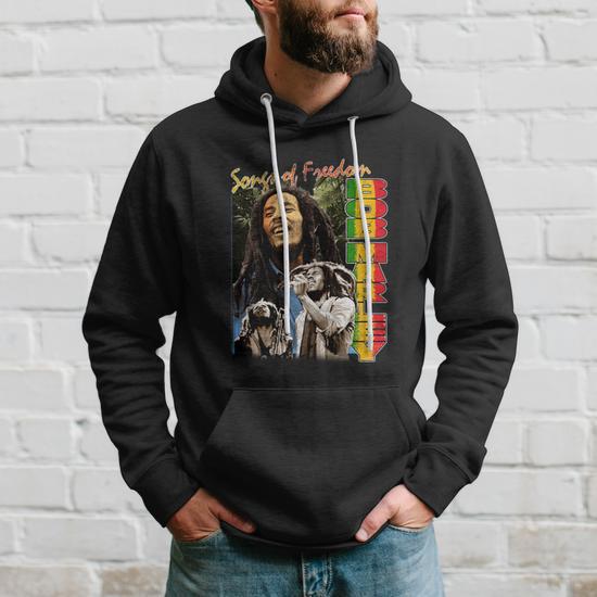 Bob Marley Freedom Vintage Reggae Music By Rock Off Hoodie Monsterry