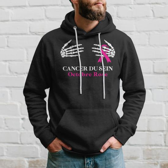 Sweat à Capuche Cancer Du Sein Octobre Rose – Ruban Rose, Message De Soutien – Cadeau Symbolique Pour Survivants, Proches, Sensibilisation - 5