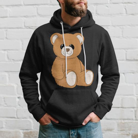 Brown teddy bear hoodie best sale