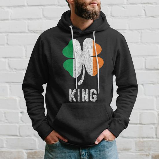 King Last Name Irish Pride Lucky St Patrick s Day Hoodie Monsterry