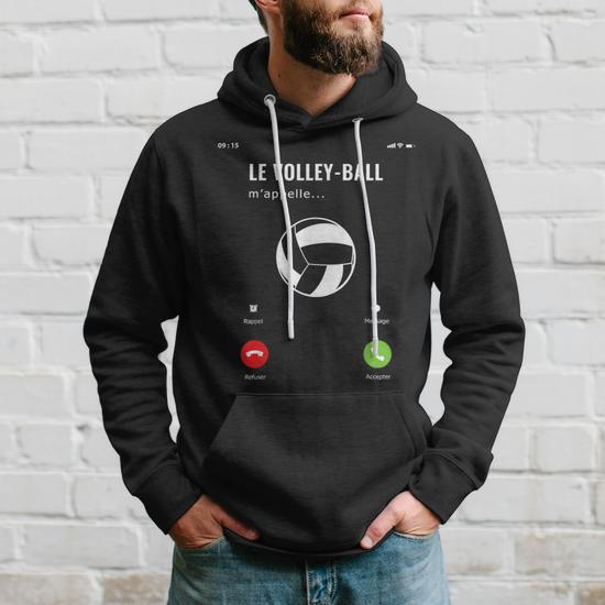Sweat à Capuche Vintage Volley-ball - Homme, Coupe Classique, 241 G - 14