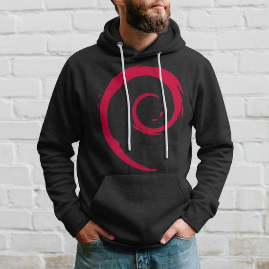Debian Logo spirale officiel Linux Distro OS Sweat à Capuche