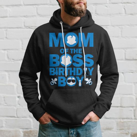 Mom And Dad Of The Boss Birthday Boy Baby Family Party Decor Hoodie Monsterry