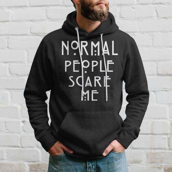 Normal People Scare Me Soft Touch Hoodie Monsterry