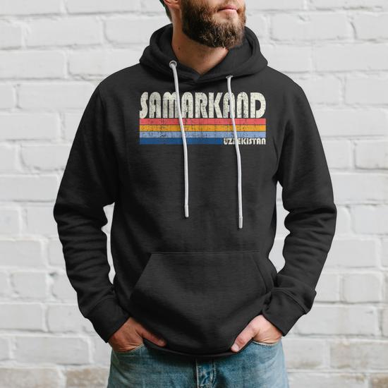 Retro Vintage 70S 80S Style Samarkand Uzbekistan Hoodie Monsterry