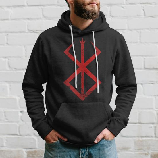 Sweat à Capuche Viking - Motif Guerrier Berserker Avec Crâne Et Runes - Style Nordique Noir - Pour Fans De Mythologie - Homme