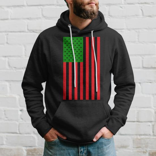 Unia Flag Pan African American Flag Junenth 1865 Hoodie Monsterry